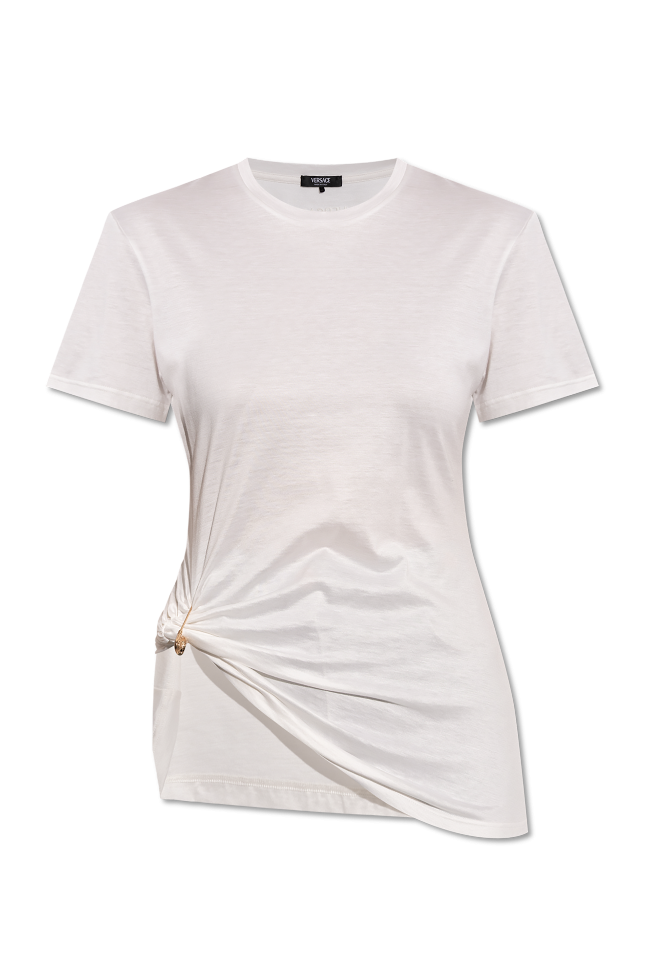 White Top with a decorative safety pin Versace - Vitkac AS